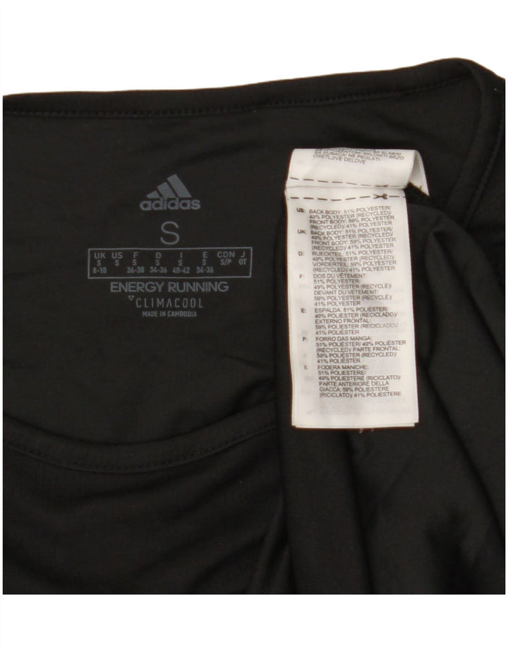 Adidas Dame Climacool Top Langærmet UK 8/10 Small Black Polyester