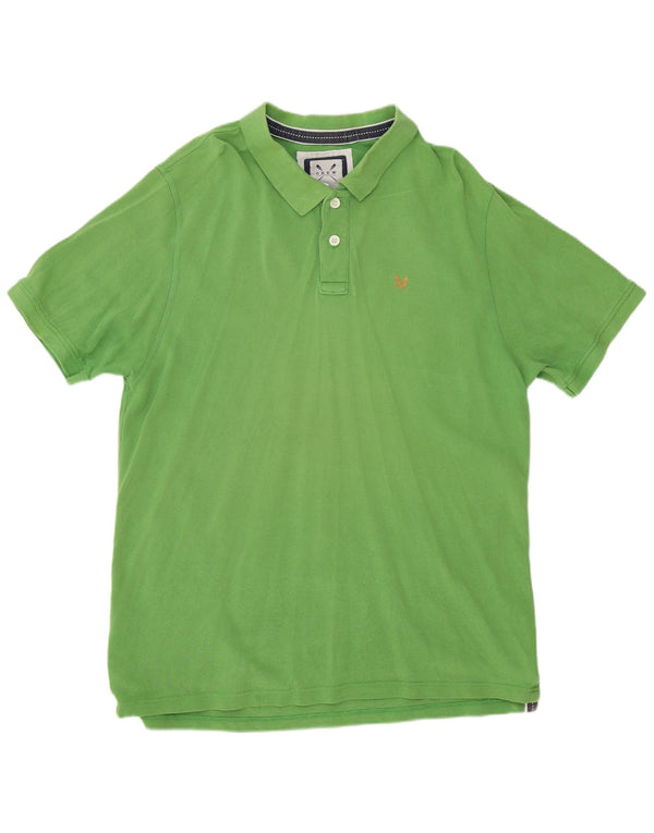 Crew Clothing Mens Polo Shirt 2XL Green Cotton