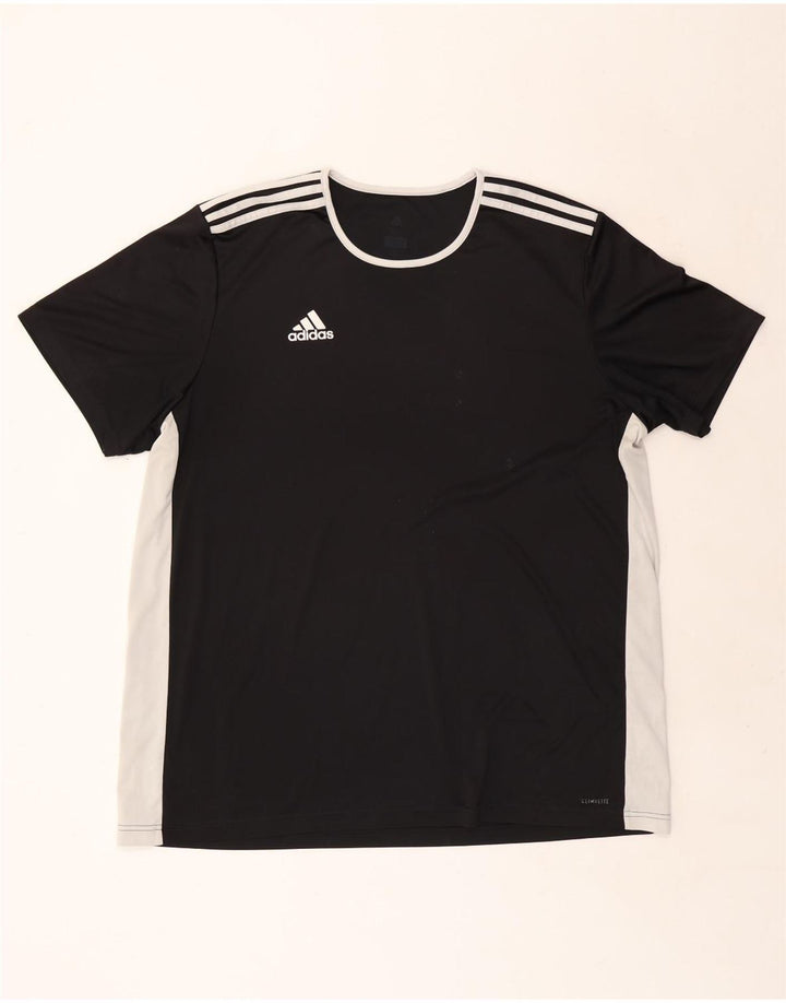 ADIDAS Herre Climalite T-Shirt Top 2XL Sort Colourblock