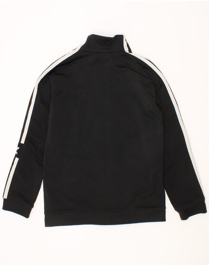 ADIDAS Boys Tracksuit Top Jacket 7-8 Years Large  Black Polyester Vintage Adidas and Second-Hand Adidas from Messina Hembry 
