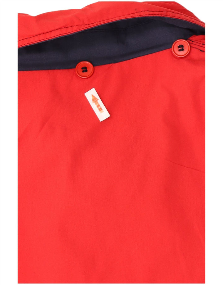 Vintage Kvinder Utility Jacket UK 18 XL Rød Polyester