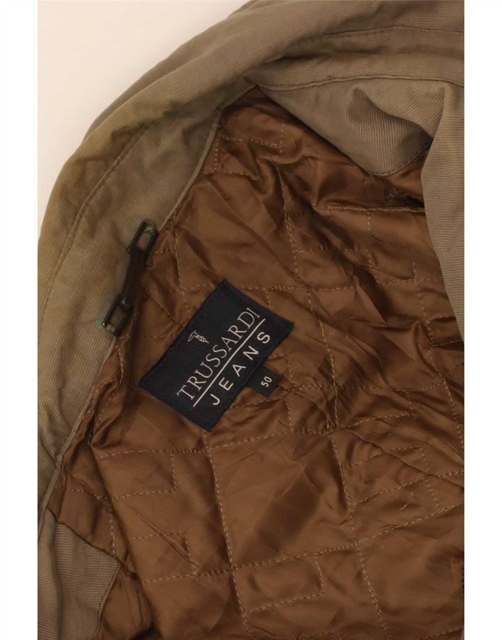 Trussardi Jeans Herre Trench Coat IT 50 Large Khaki