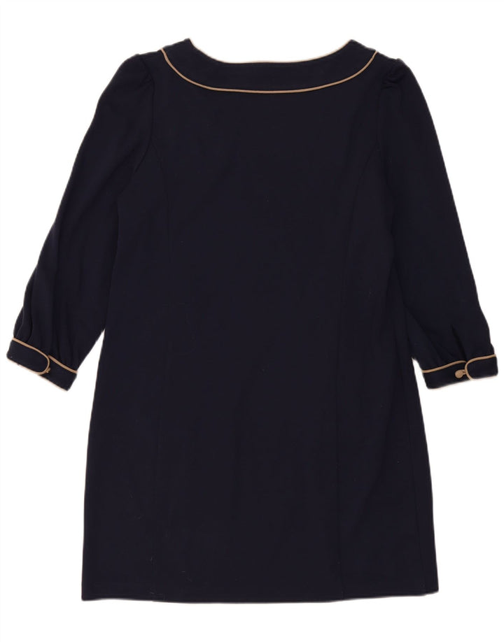 Næste Dame 3/4 ærmer Shift Dress UK 14 Large Navy Blue Polyester