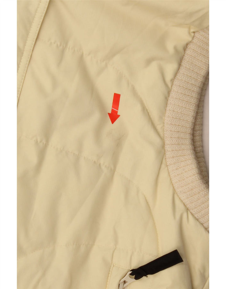 Playlife Dame Hætte Polstret Gilet UK 14 Medium Gul Polyester