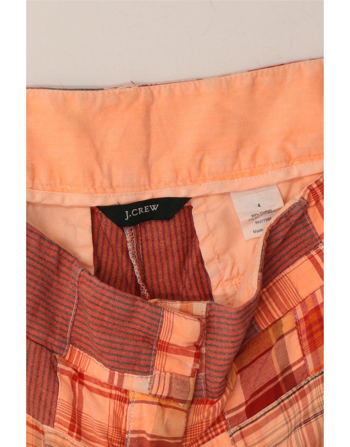 J. CREW Womens Chino Shorts US 4 Small W30 Orange Patchwork Cotton Vintage J. Crew and Second-Hand J. Crew from Messina Hembry 