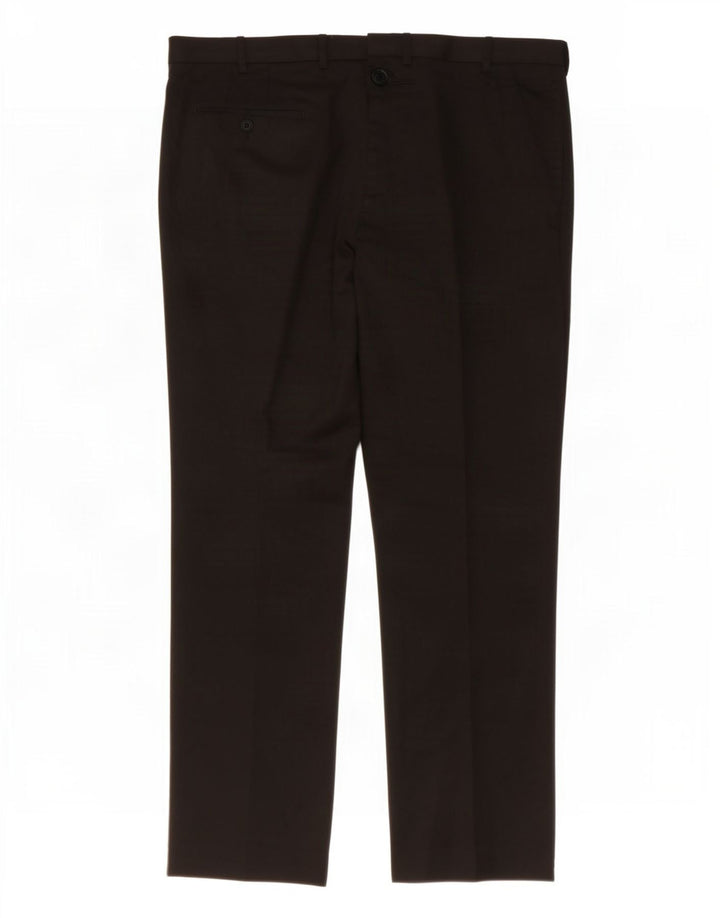 Marks & Spencer Herre Regular Suit Bukser W40 L31 Sort Polyester
