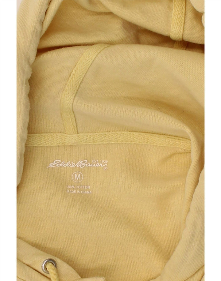 EDDIE BAUER Womens Hoodie Jumper UK 14 Medium Yellow Cotton Vintage Eddie Bauer and Second-Hand Eddie Bauer from Messina Hembry 