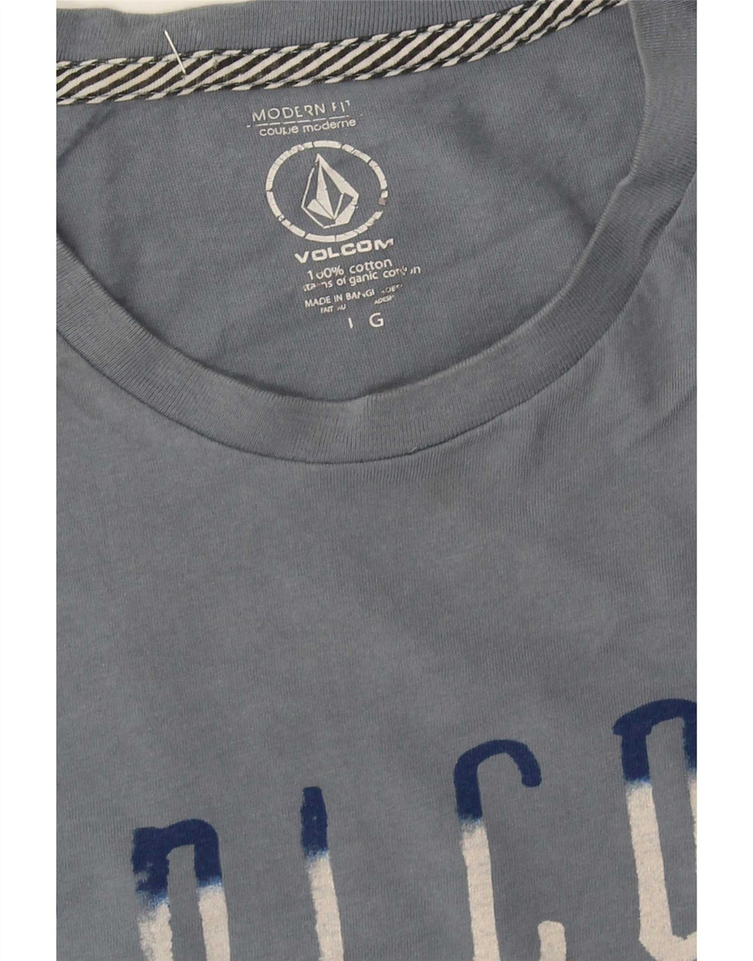 Volcom Herre Modern Fit Grafisk T-Shirt Top Stor Blå Bomuld