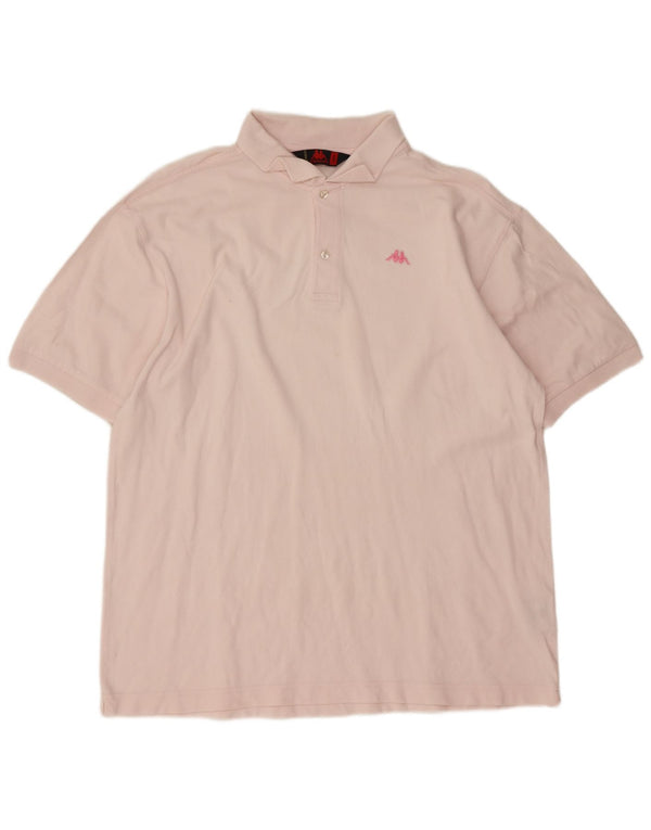 Kappa Herre Regular Fit Polo Shirt Large Pink Bomuld
