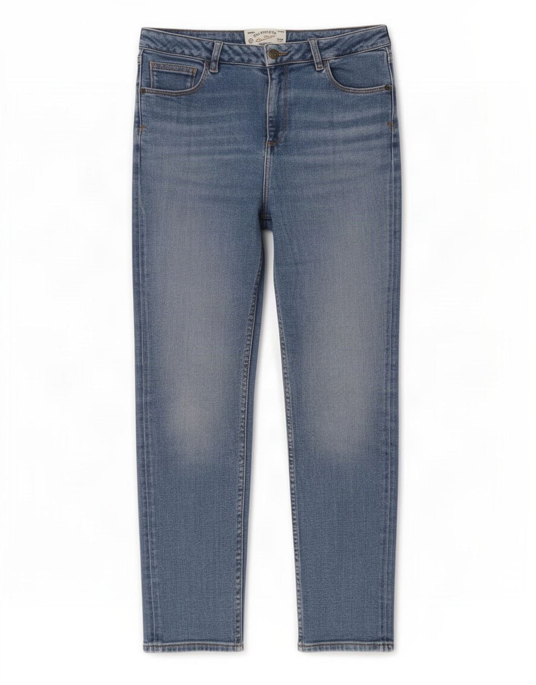 Fat Face Dame Sway Slim Jeans UK 12 Medium W30 L27 Blå Bomuld