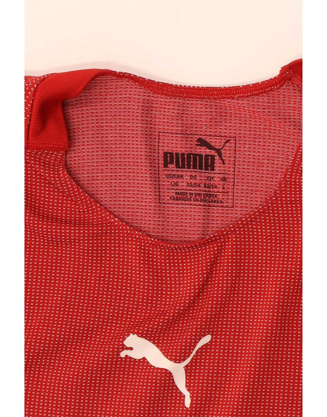 Puma Herre Grafisk T-Shirt Top Stor Rød Stribet