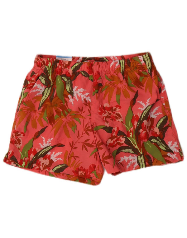 Columbia Womens Regular Fit sportsshorts UK 6 XS Pink Floral Nylon