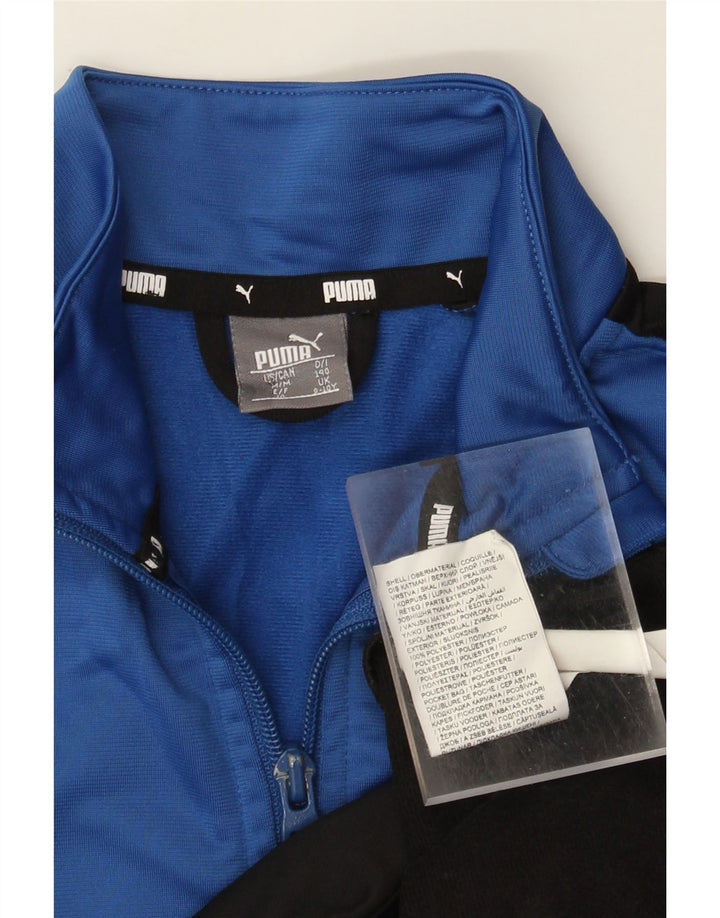 Puma drenge grafisk træningsdragt topjakke 9-10 år blå farveblok