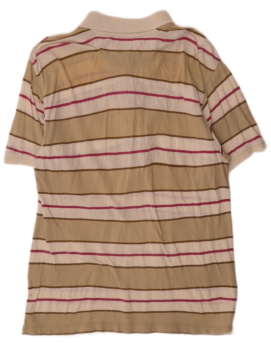 Champion herre poloshirt stor beige stribet bomuld