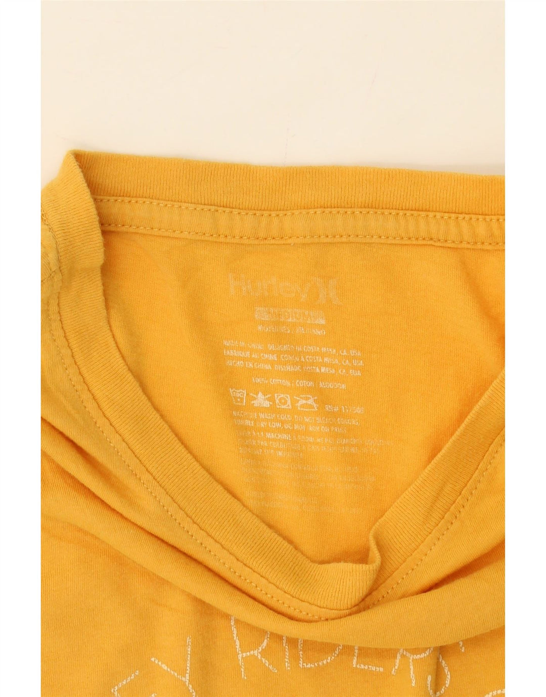 HURLEY Boys Graphic T-Shirt Top 10-11 Years Medium Yellow Cotton Vintage Hurley and Second-Hand Hurley from Messina Hembry 