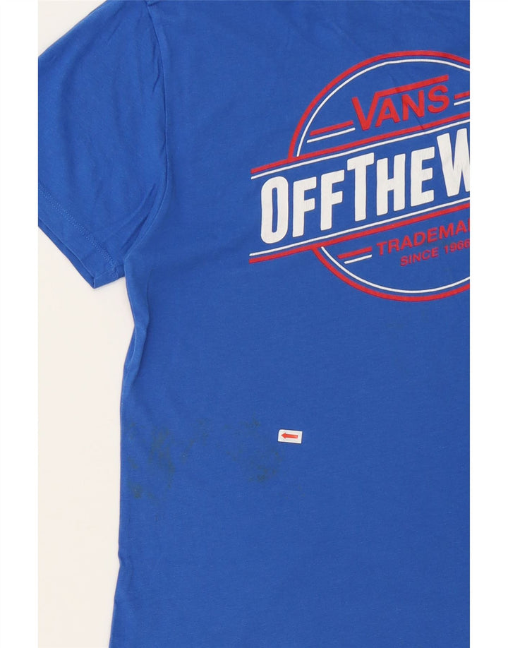 VANS Mens Classic Graphic T-Shirt Top Medium Blue Cotton Vintage Vans and Second-Hand Vans from Messina Hembry 