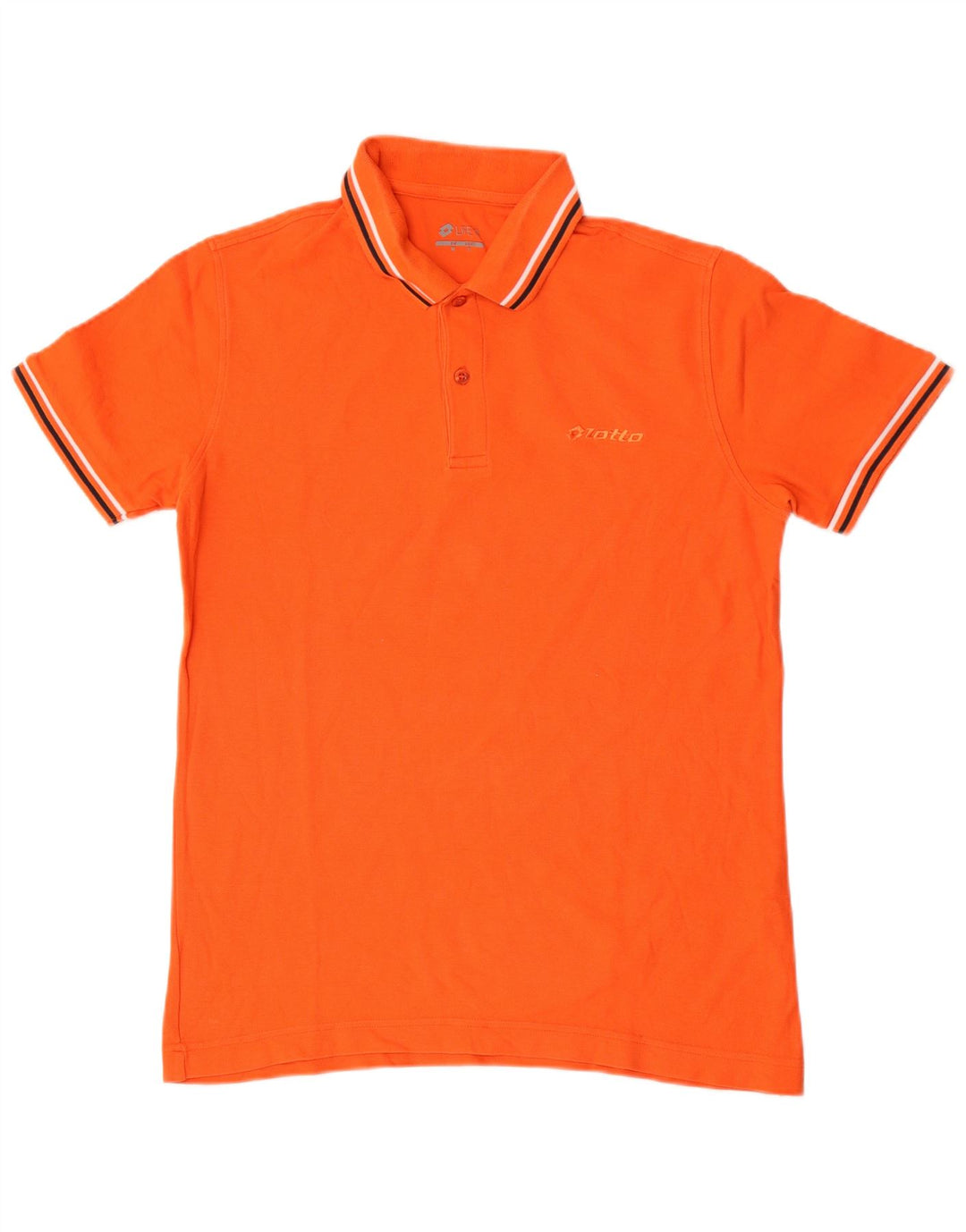 Lotto Herre Polo Shirt Medium Orange Stribet