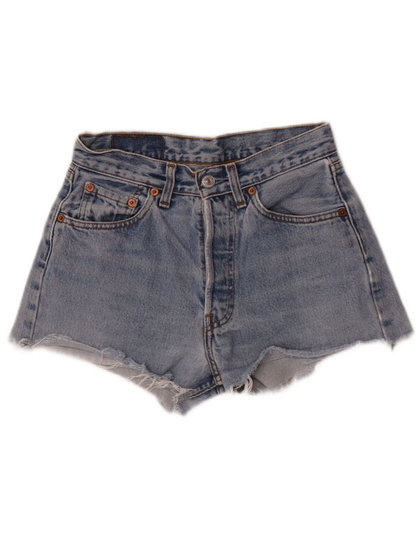 Levi's Womens 501 højtaljede denimshorts W27 Small Blue