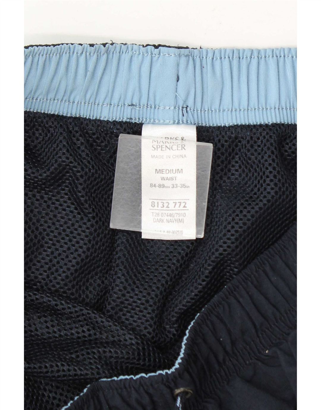 Marks & Spencer Badeshorts til mænd Medium Navy Blue Colourblock