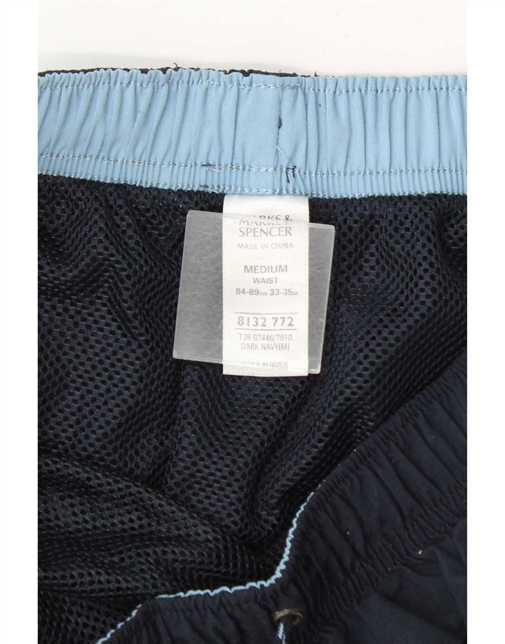 Marks & Spencer Badeshorts til mænd Medium Navy Blue Colourblock