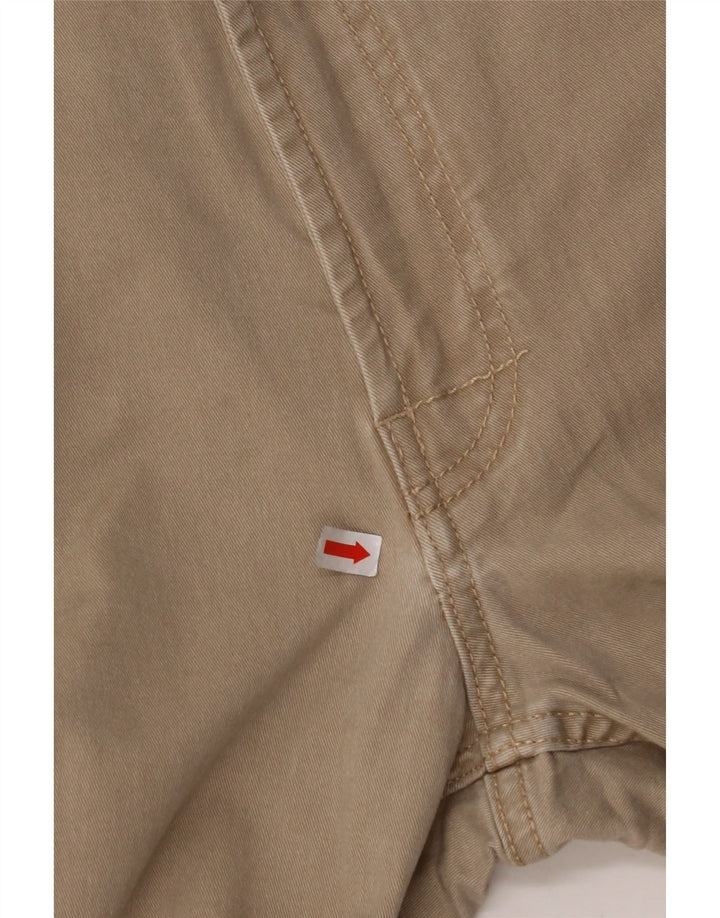 IZOD Mens Salt Water Straight Casual Trousers W32 L30 Beige Cotton