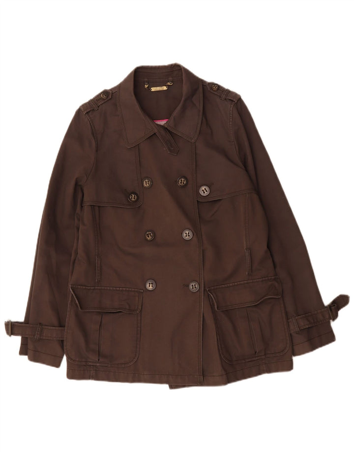 Marks & Spencer Womens Autograph Trench Coat UK 14 medium brun bomuld