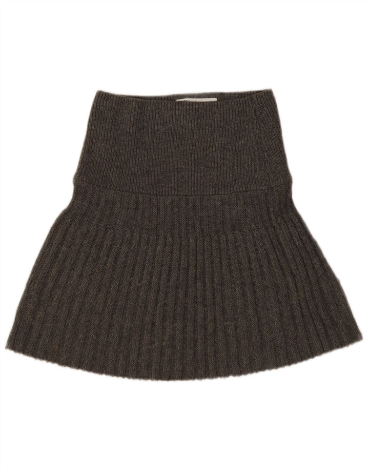 Zara Damestrik A-Line nederdel lille W26 grå polyester