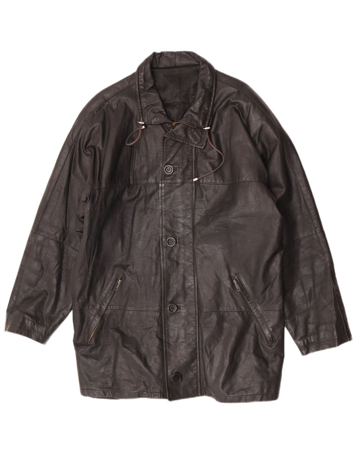 Claudio Herre Læderjakke UK 42 XL Sort Læder