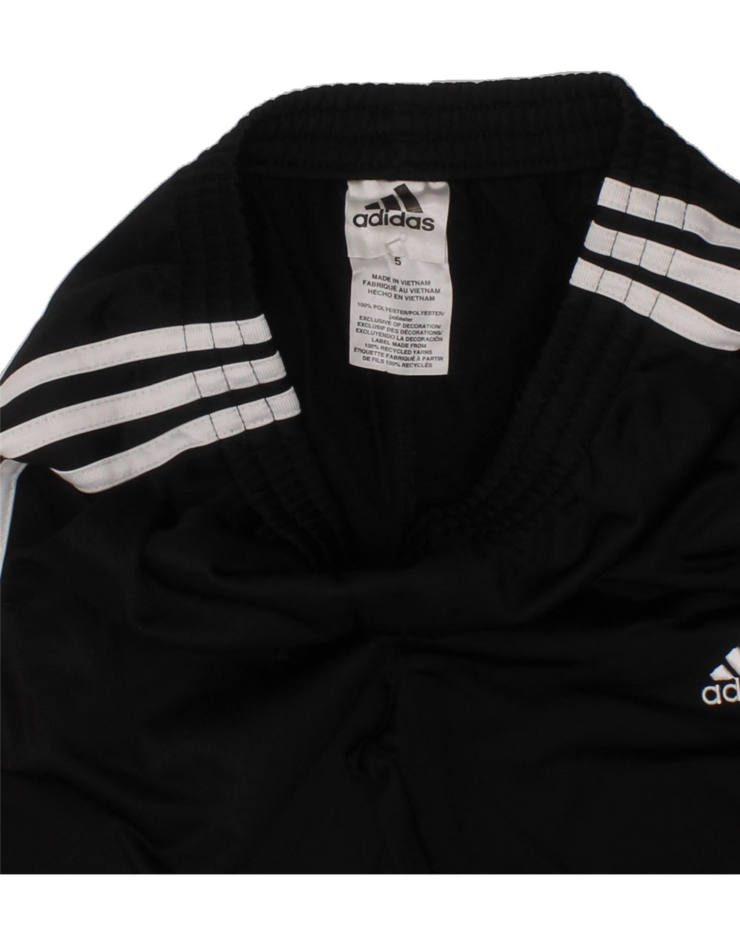 ADIDAS Boys Tracksuit Trousers 4-5 Years  Black Polyester Sports Vintage Adidas and Second-Hand Adidas from Messina Hembry 