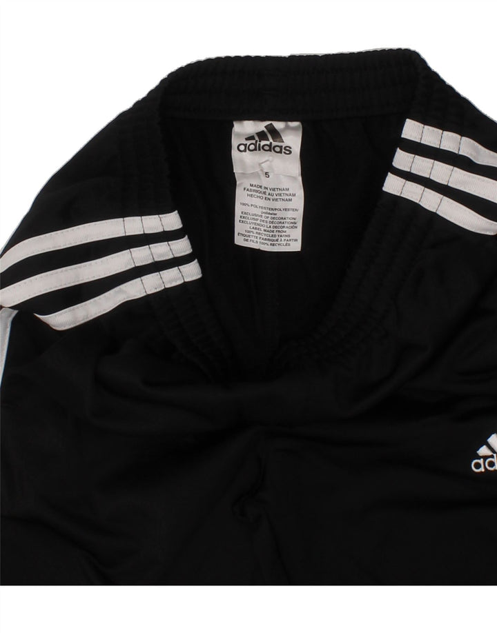 ADIDAS Boys Tracksuit Trousers 4-5 Years  Black Polyester Sports Vintage Adidas and Second-Hand Adidas from Messina Hembry 