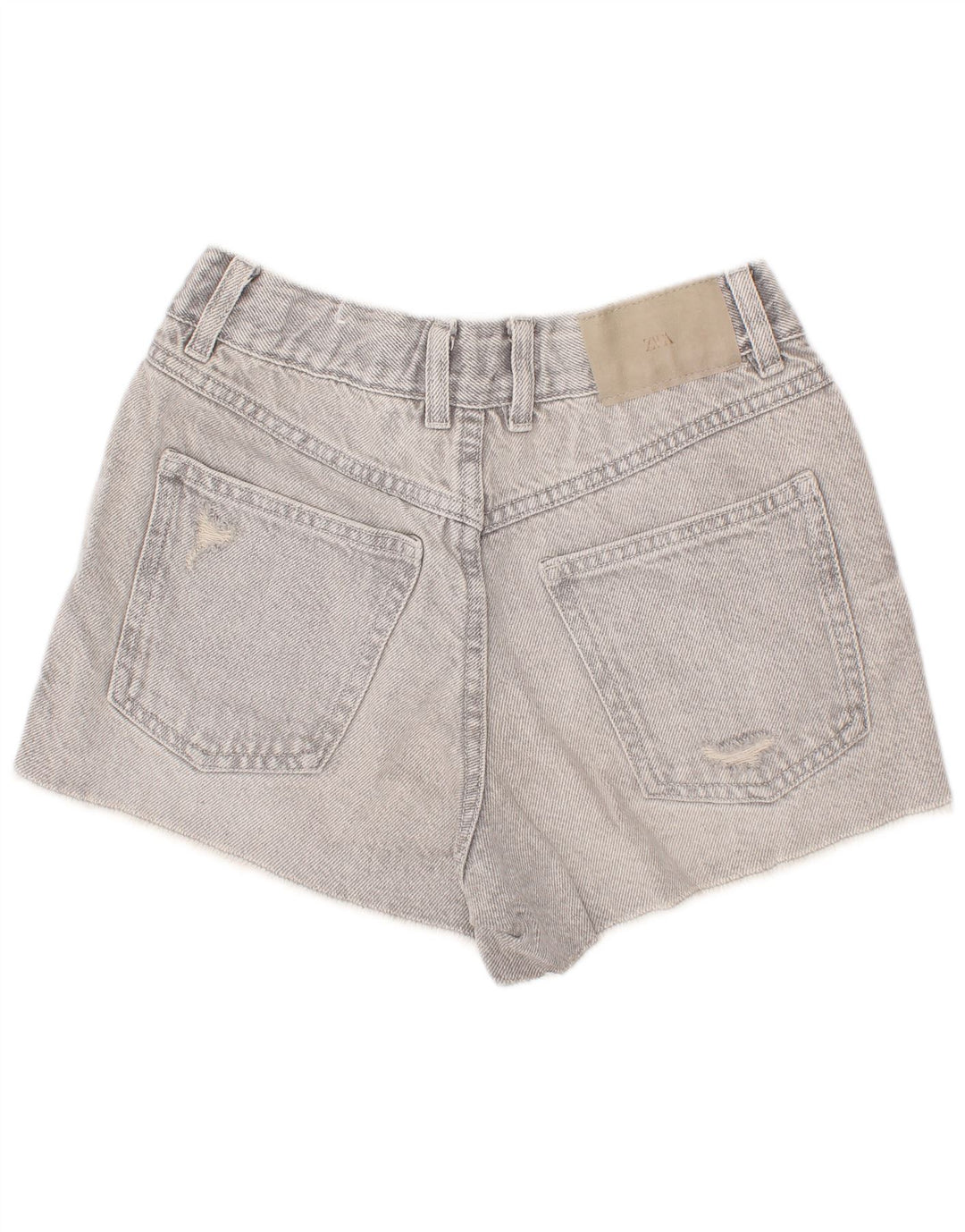 Zara Piger Distressed Denim Shorts 11-12 år W24 Grå