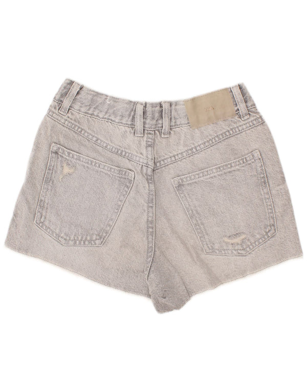Zara Piger Distressed Denim Shorts 11-12 år W24 Grå
