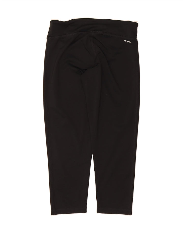 ADIDAS Womens Climalite Capri Leggings UK 8/10 Small Black Polyester Vintage Adidas and Second-Hand Adidas from Messina Hembry 