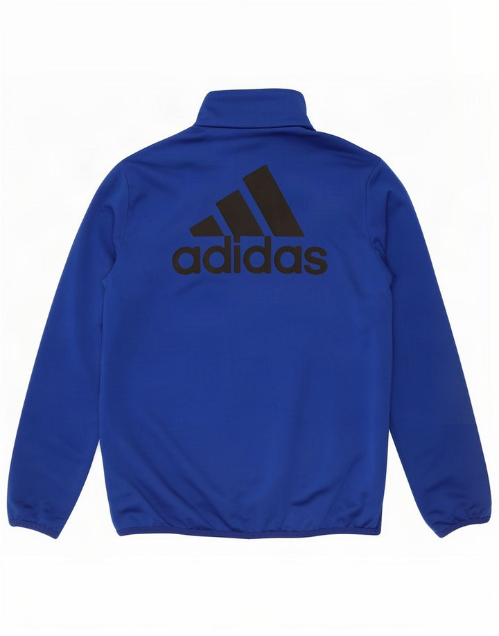 Adidas drenge grafisk træningsdragt topjakke 11-12 år blå polyester