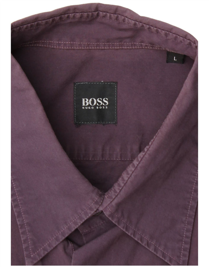 HUGO BOSS Mens Shirt Large Purple