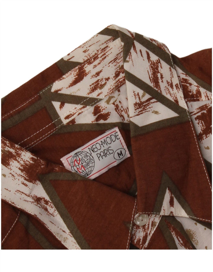 Vintage herreskjorte medium brun geometrisk