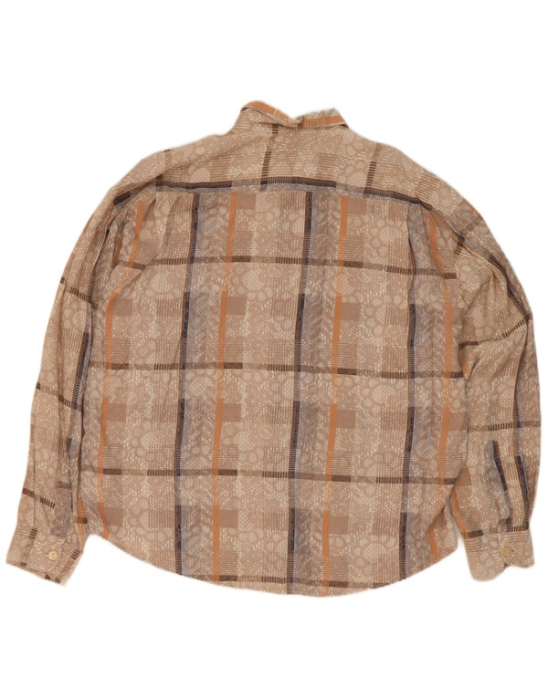 Morgan & Donavan herreskjorte str. 41/42 Large Beige ternet viskose