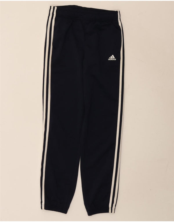 Adidas Drenge Træningsdragt Bukser Joggers 11-12 År Marineblå Polyester