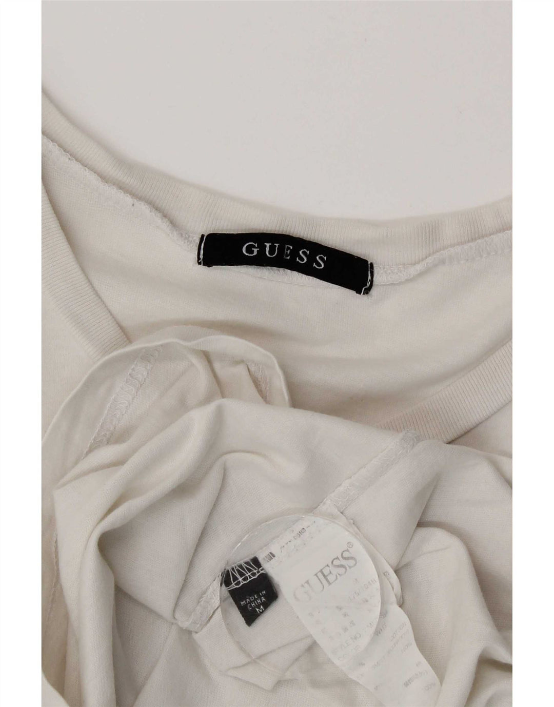 Guess Herre T-Shirt Top Medium Hvid Bomuld