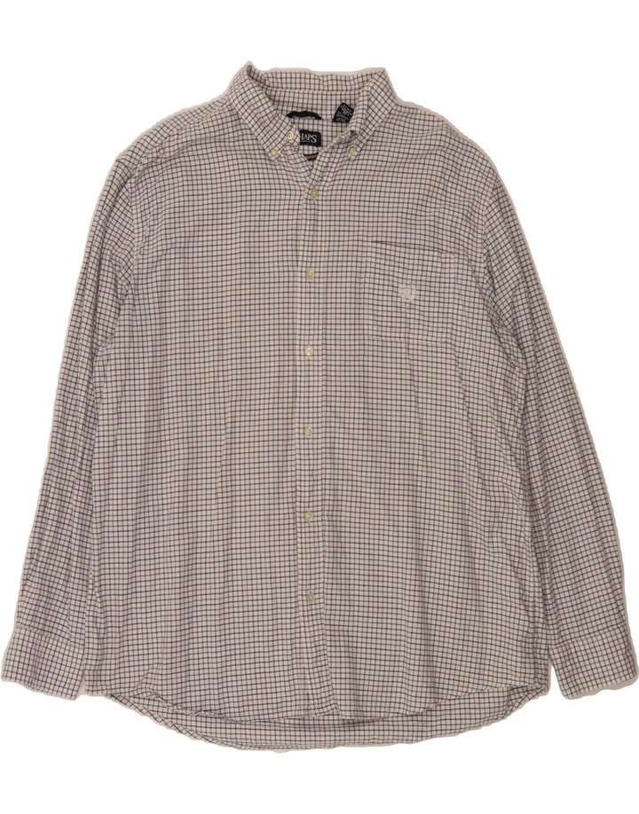 CHAPS Mens Classic Fit Shirt XL White Check Cotton Vintage Chaps and Second-Hand Chaps from Messina Hembry 