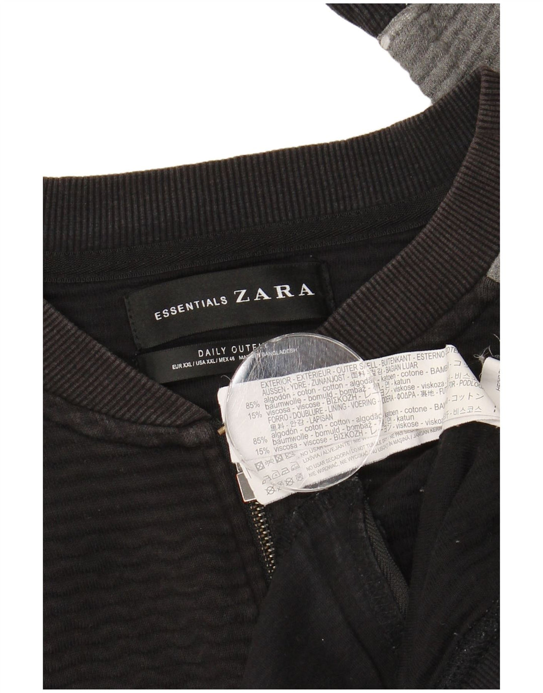 Zara Træningsdragt til mænd Topjakke 2XL Sort Colourblock Bomuld