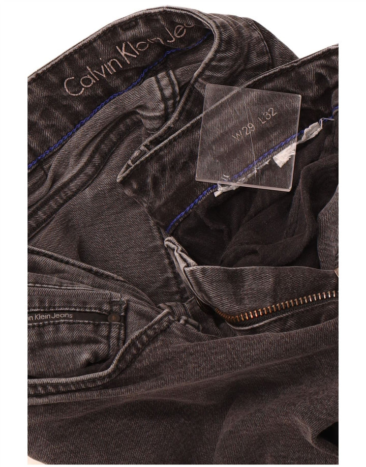 CALVIN KLEIN Womens Straight Jeans W29 L32 Black