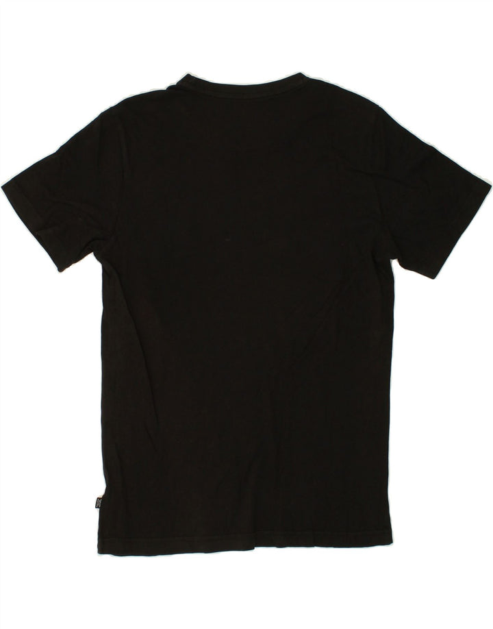 PUMA Mens Graphic T-Shirt Top Small Black Cotton | Vintage Puma | Thrift | Second-Hand Puma | Used Clothing | Messina Hembry 