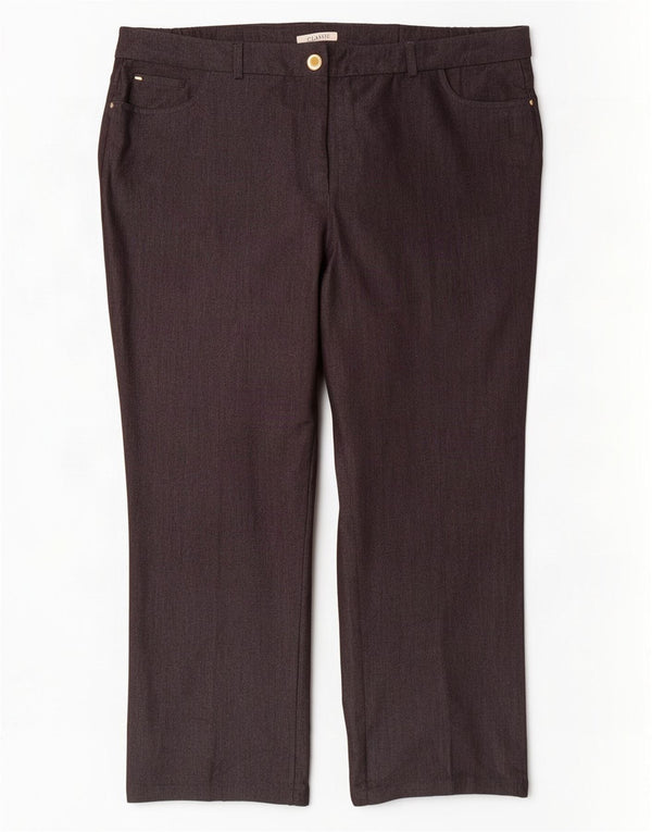 Marks & Spencer Lige fritidsbukser til kvinder UK 18 XL W40 L28 Grå
