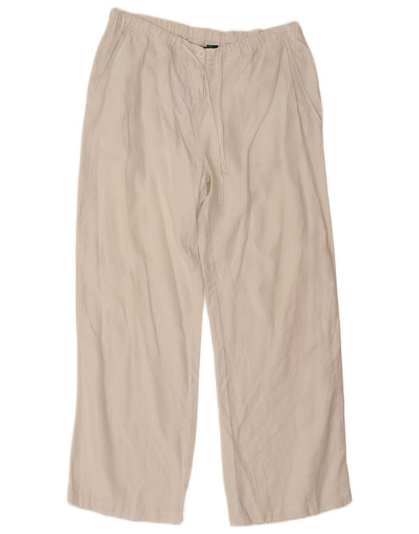 Boden Dame Lige Chino Bukser UK 12 Medium W30 L29 Hvid Linned