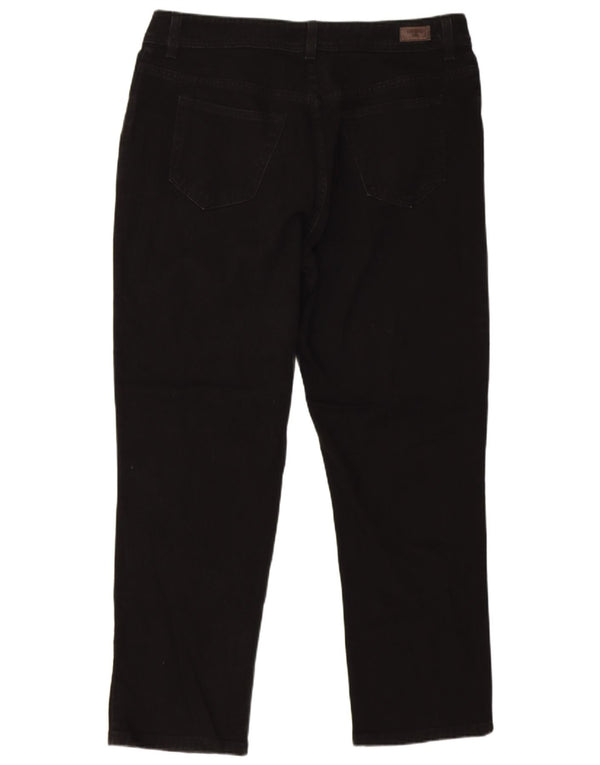 Lee Womens Riders Straight Jeans US 18 XL W38 L30 Sort Bomuld