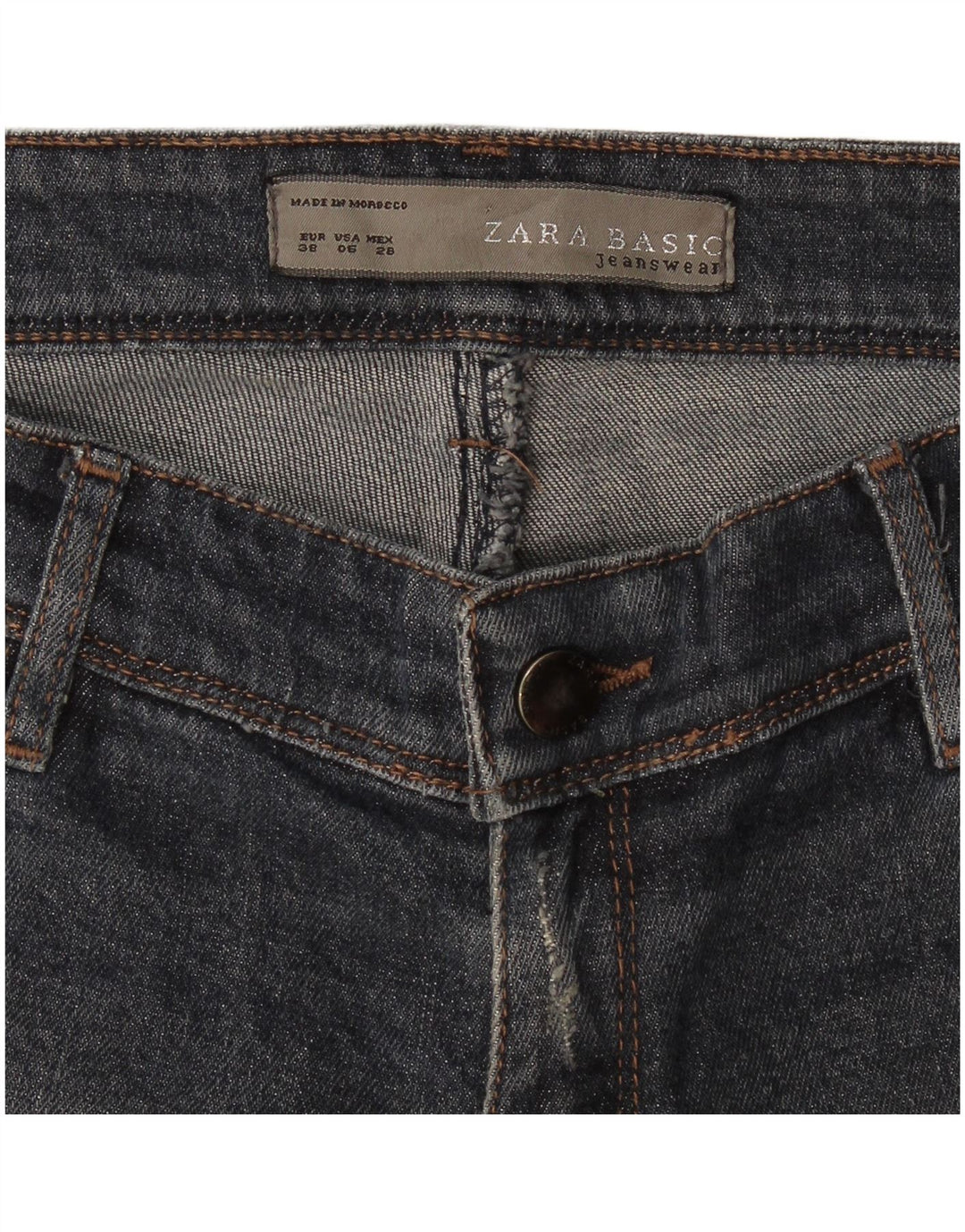 Zara Dame Flared Jeans EU 38 Small W28 L31 Navy Blue