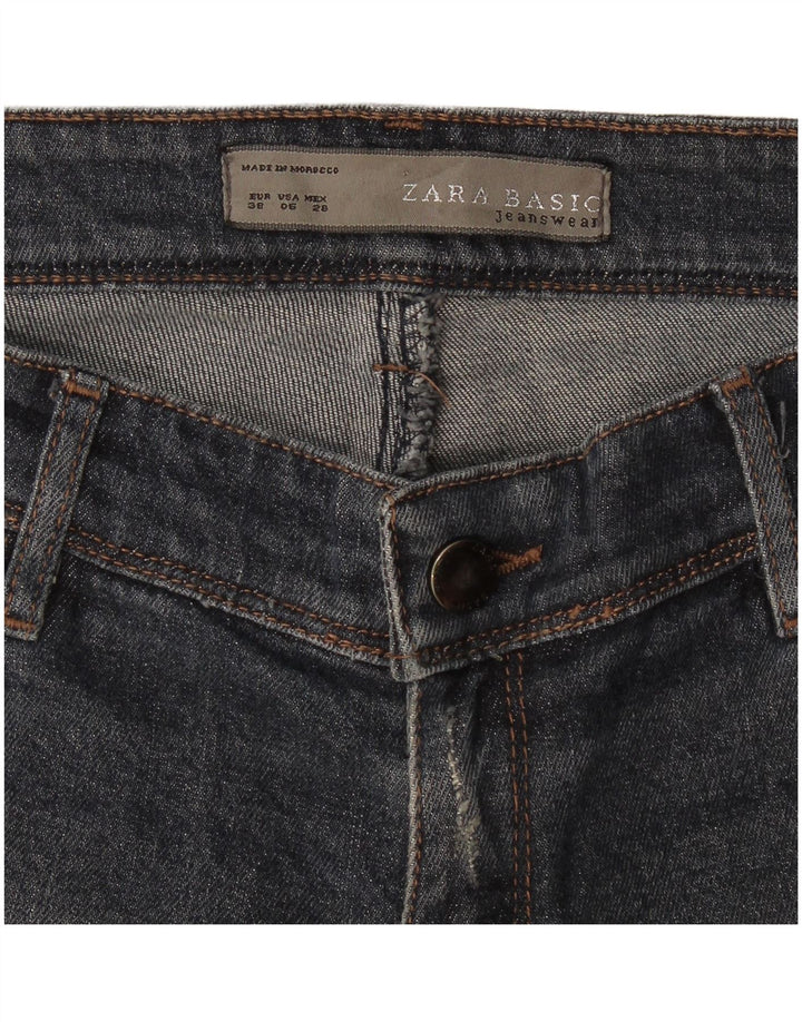 Zara Dame Flared Jeans EU 38 Small W28 L31 Navy Blue