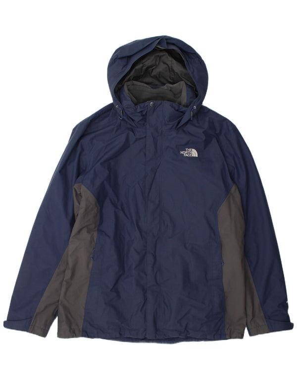 The North Face Herre Hooded Windbreaker Jacket UK 42 XL Blue Colourblock