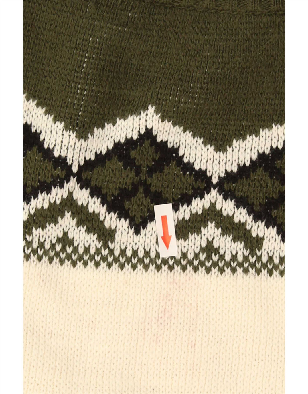 Vintage herre grafisk skildpadde hals sweater stor grøn geometrisk